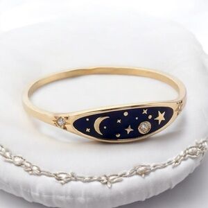 14k Gold Plated Celestial Galaxy Ring. New.